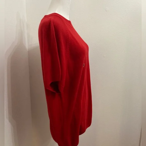 NWT Kim Rogers Signature Red Short Sleeve Lightweight Sweater Size Petite XL - Picture 4 of 11